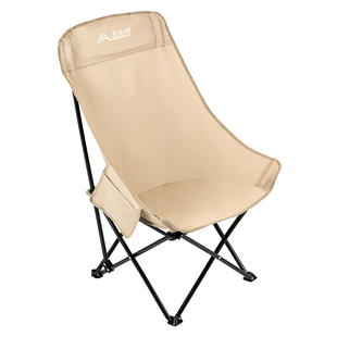 北山狼户外折叠椅露营月亮椅轻量便携办公室午休钓鱼沙滩休闲椅子