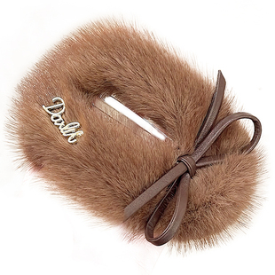 秋冬毛绒一字鸭嘴夹子大号发夹女2025新款高端脑勺发量大抓夹头饰