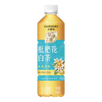 三得利无糖枇杷花白茶饮料0糖0脂肪清新爽块茶饮500ml*15瓶整箱