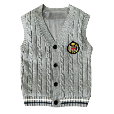 男童加绒宝宝针织马夹坎肩开衫
