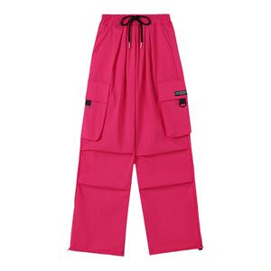 夏季新款 薄款广场舞工装裤 运动长裤 团体健身操鬼步舞跳舞裤子