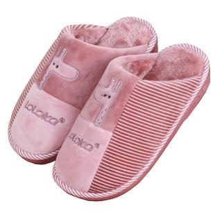路路佳棉拖鞋女冬季保暖家居厚底拖鞋女情侣室内拖鞋家用男棉拖鞋