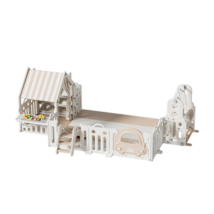 乐婴坊婴儿围栏爬行垫地上三面儿童游戏室内家用宝宝安全防护栏