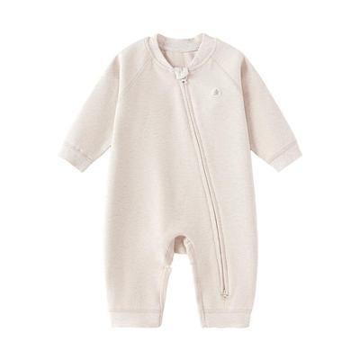 babylove婴儿连体衣秋冬季斜襟拉链哈衣爬服宝宝休闲外出居家衣服