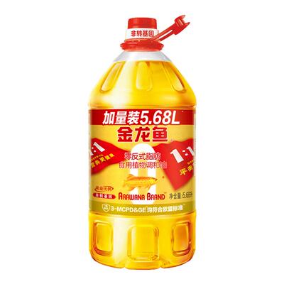 金龙鱼非转基因黄金比例食用调和油5.68L大桶家用健康植物食用油