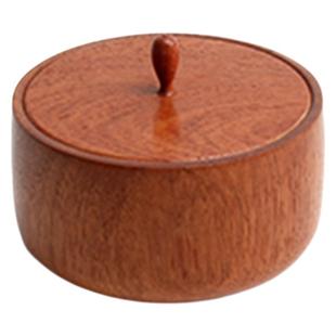 缅甸花梨木圆形储物罐红木筒茶叶香粉罐沉香檀香盒实木质盘香木桶