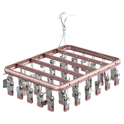 加厚铝合金多夹子袜子晾晒架