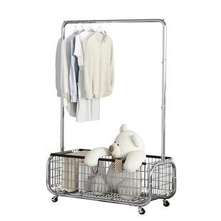 卧室落地挂衣架网红轻奢可移动衣帽架家用隔夜衣服置物架收纳架子