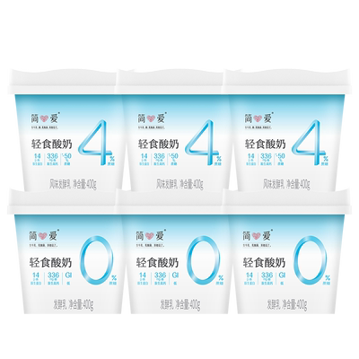 【奚梦瑶同款酸奶】简爱轻食酸奶代餐酸奶0%蔗糖+4%蔗糖 酸奶碗