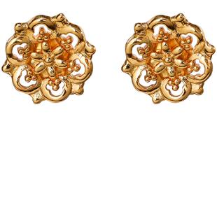 敦煌研究院七曜花时耳钉 情人节礼物送女友新款轻奢气质精致耳饰