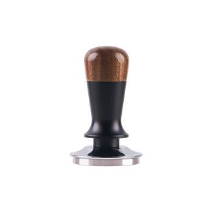 胡桃木手柄弹力压粉器恒力压粉锤不锈钢意式平衡布粉器51mm/58mm
