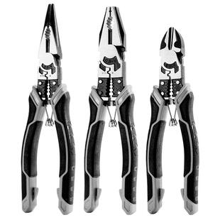 老虎钳电工专用钢丝钳老虎尖嘴钳钳子大全多功能家用套装手铁斜口