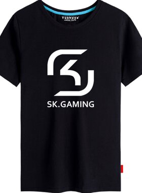 SK短袖t恤男士新款纯棉战队队服