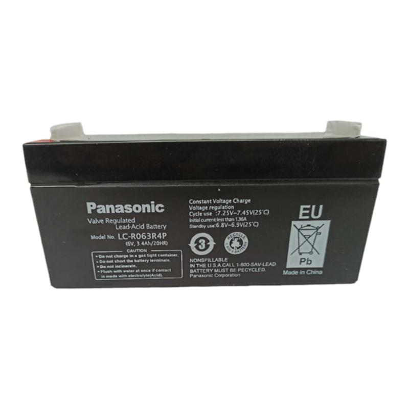 Panasonic松下蓄电池LC-R063R4 6V3.4AH消防医疗仪器仪表UPS电源
