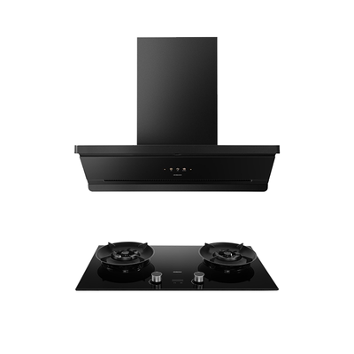 老板超薄平嵌小黑镜L1P大吸力抽油烟机套装家用燃气灶具官方旗舰