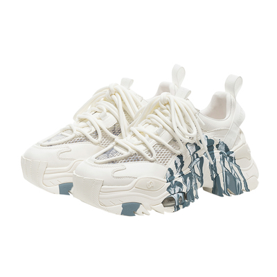 薇薇燃休闲厚底网面老爹鞋