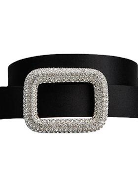 【24期免息】Roger Vivier/RV配饰Viv Choc饰扣腰带织物腰饰