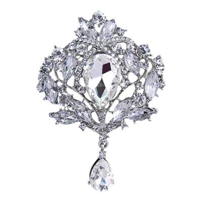 新款闪亮玻璃水钻胸针鞋盒diy