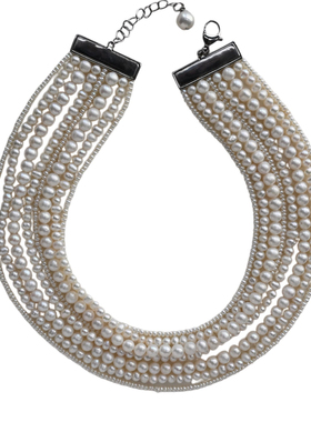 淡水珍珠项链时尚轻奢年会晚宴