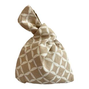 原创自制新品手腕包女佛系禅意套结文艺复古迷你手机包遛弯包百搭