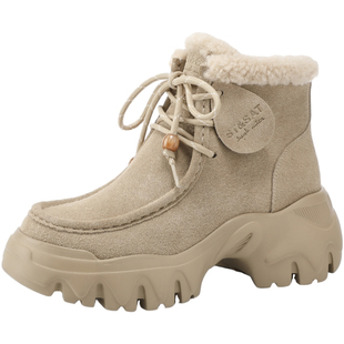 星期六雪地靴女2025冬季新款棉鞋女款靴子短靴加绒加厚保暖马丁靴