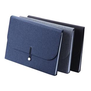 欧斯尼布面13格风琴包文件夹多夹层资料袋A4办公用品档案包科目分类包大容量学生用卷子收纳袋分科整理神器