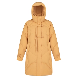 艾莱依冬装新款羽绒服女盘扣时尚连帽洋气流行高级感好看保暖外套