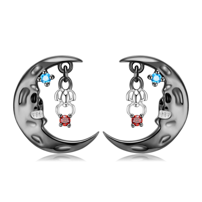 Mr.Bling纯银暗黑风情侣骷髅耳钉