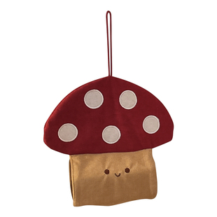 可爱蘑菇纸巾盒家用卧室床头纸巾收纳袋学生宿舍壁挂式纸抽盒装饰