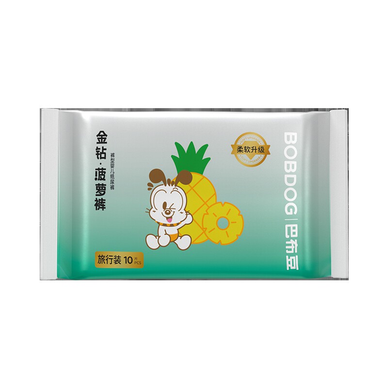 【柔护吸全能王】巴布豆金钻菠萝裤纸尿裤拉拉裤mini装婴儿尿不湿