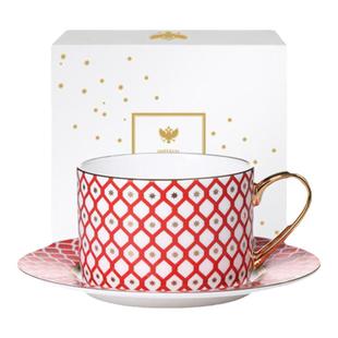 送礼俄皇LOMONOSOV骨瓷star咖啡杯碟居家下午茶杯碟茶壶对杯礼盒