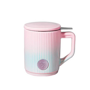 COSTA冲浪鸭马克杯渐变陶瓷杯带盖水杯 办公家用茶杯茶水分离泡茶