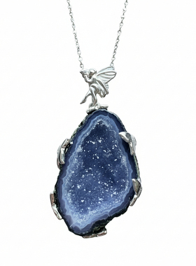 2025新款S925银天然水晶聚宝盆吊坠女士招财转运吊坠能量饰品