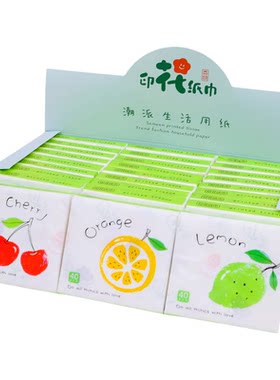卡通天然豆墨彩绘印花可湿水抽纸