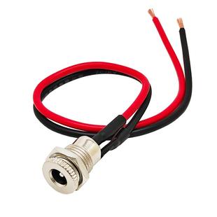 加粗线焊接母头插座带线5.5*2.1mm直流电源接口DC022圆孔螺纹母座