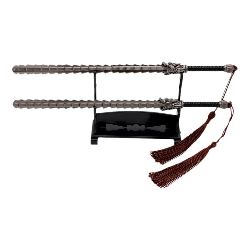 合金麦穗鞭尉迟恭竹节鞭武器模型