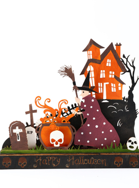 万圣节小摆件桌面装饰幽灵鬼屋