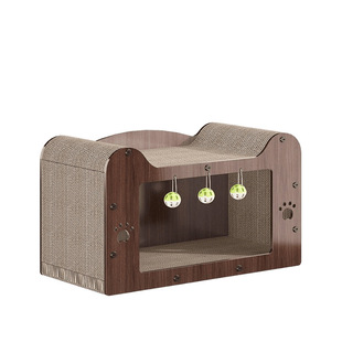 猫抓板胡桃木立式猫爪沙发耐磨不瓦楞纸猫玩具猫屋别墅编猫窝