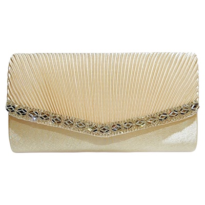 新款欧美时尚褶皱手拿包