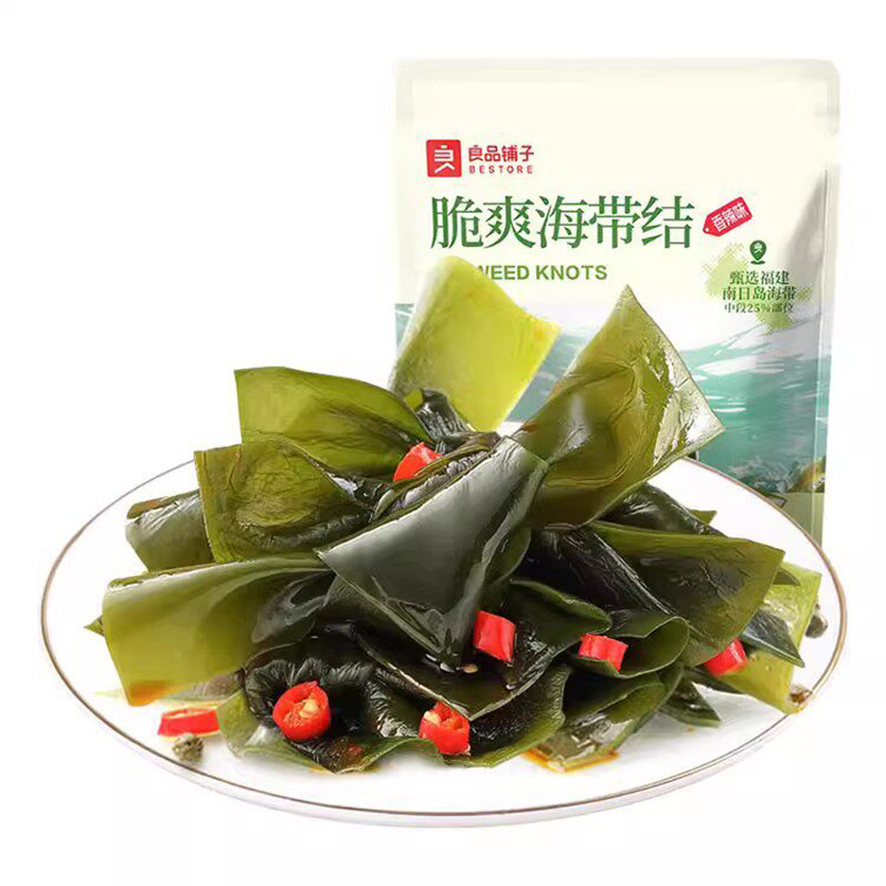 良品铺子脆爽海带结150g香辣味