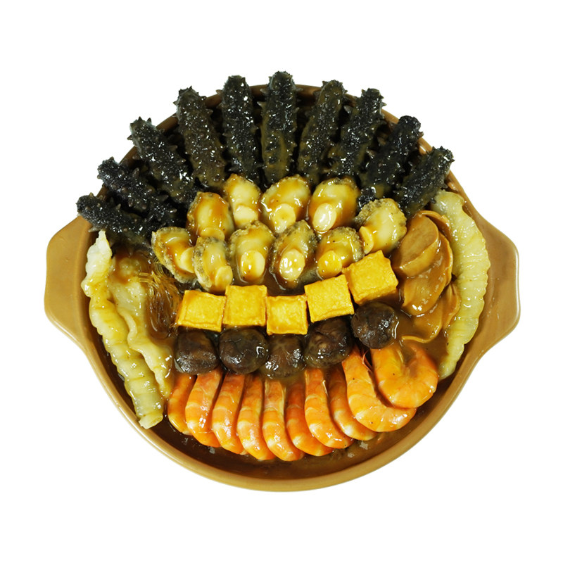 全网同款10参10鲍10虾大盆菜