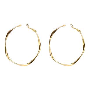 欧美简约高级感大耳环夸张轻奢小众复古时尚气质圆圈时髦百搭耳饰