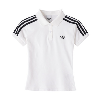 Adidas阿迪达斯三叶草半袖上衣2026夏女舒适运动短袖POLO衫KD3697