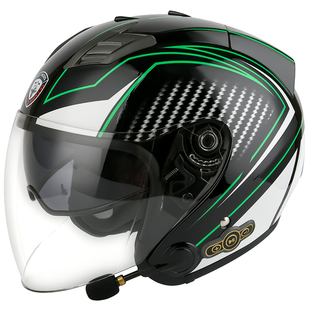 酷骑宝摩托车头盔男女电动车半盔美国DOT和3C双认证蓝牙头盔