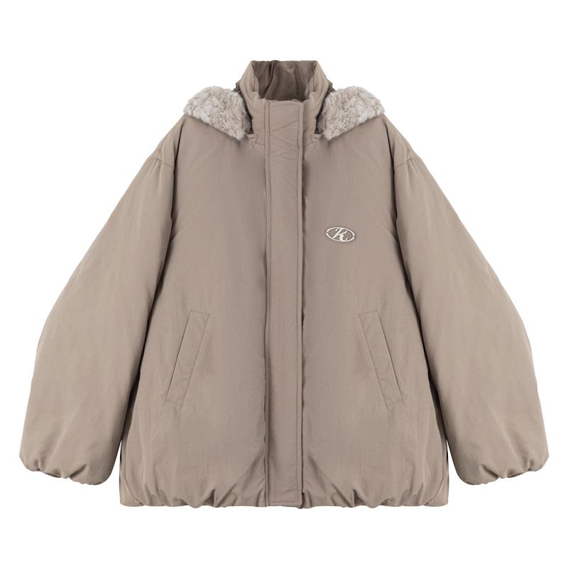 KEIKO可拆卸树袋熊连帽派克棉服