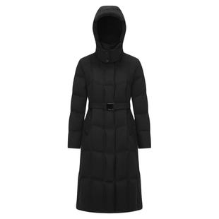 波司登2025新款女长款修身商务可脱卸帽收腰显瘦羽绒服B250244146