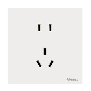 公牛五孔插座错位正斜面板超薄g57米绒白奶绒咖肤感奶油风g56七孔