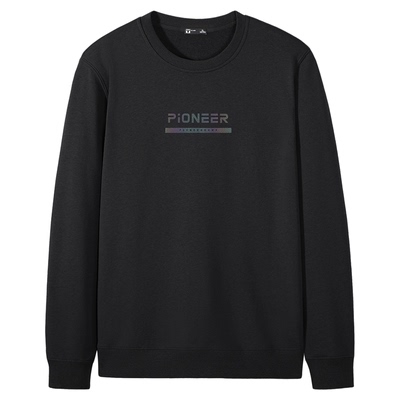 拓路者圆领卫衣男士正肩无帽长袖25秋季新款运动休闲套头内搭上衣