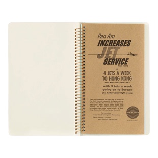TN日本限定泛美航空复古手帐笔记本Flight Log飞行日志复古航空风