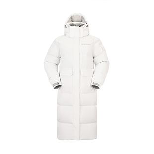 黑冰户外冬季800蓬鹅绒羽绒服女款加厚加长活帽大衣羽绒外套8616